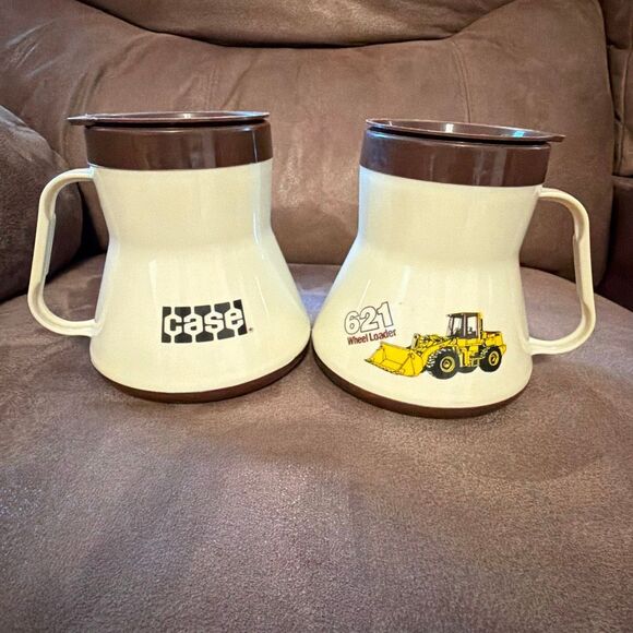 Vintage Case 621 Loader Promo Mugs Set of 2 • Construction Equipment Advertising - Picture 2 of 9